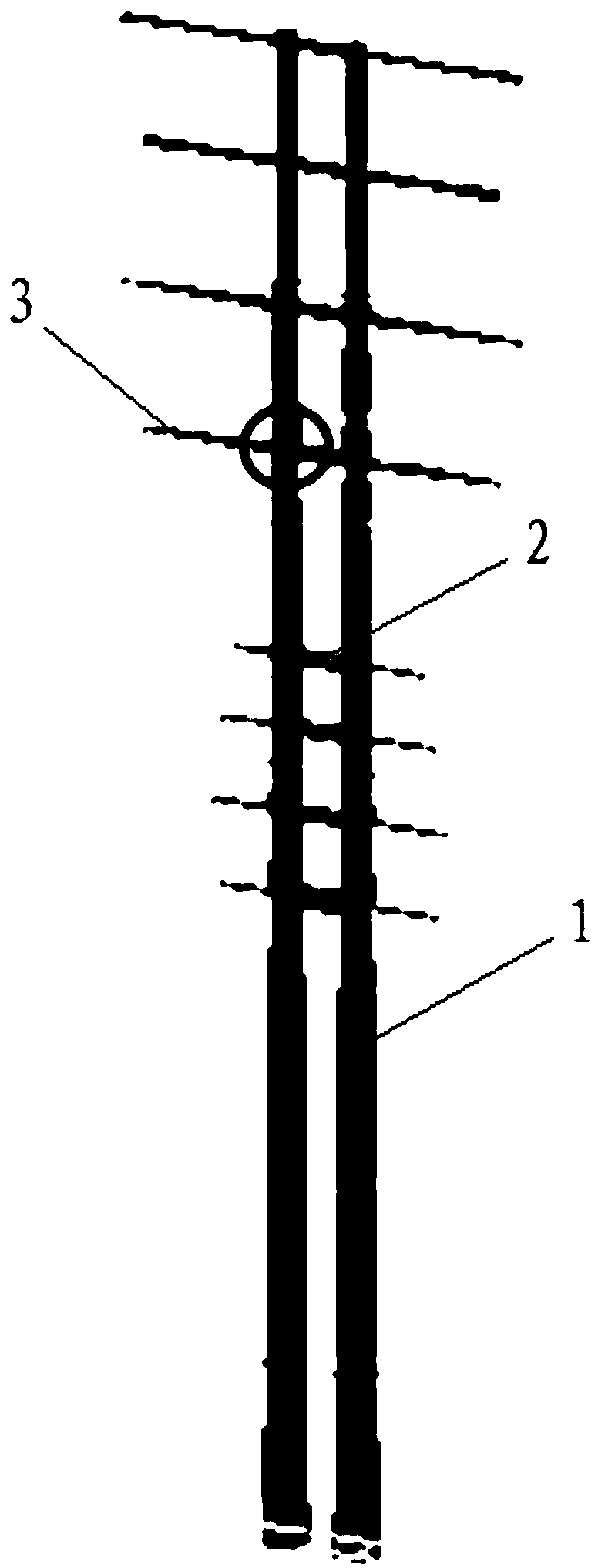 Reinforcement method for improving local stress concentration of power transmission double steel pipe pole connection node