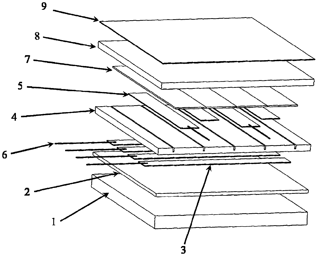 Sensitive element and preparation method of a flexible pressure-temperature integrated thin-film array sensor