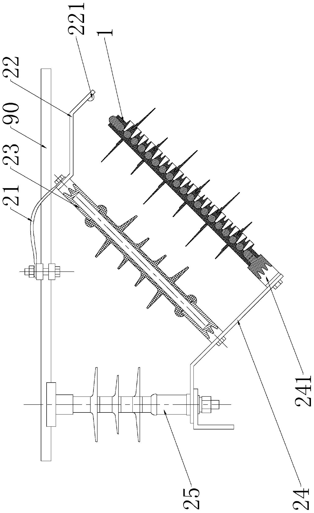 Lightning arrester used for power transmission line