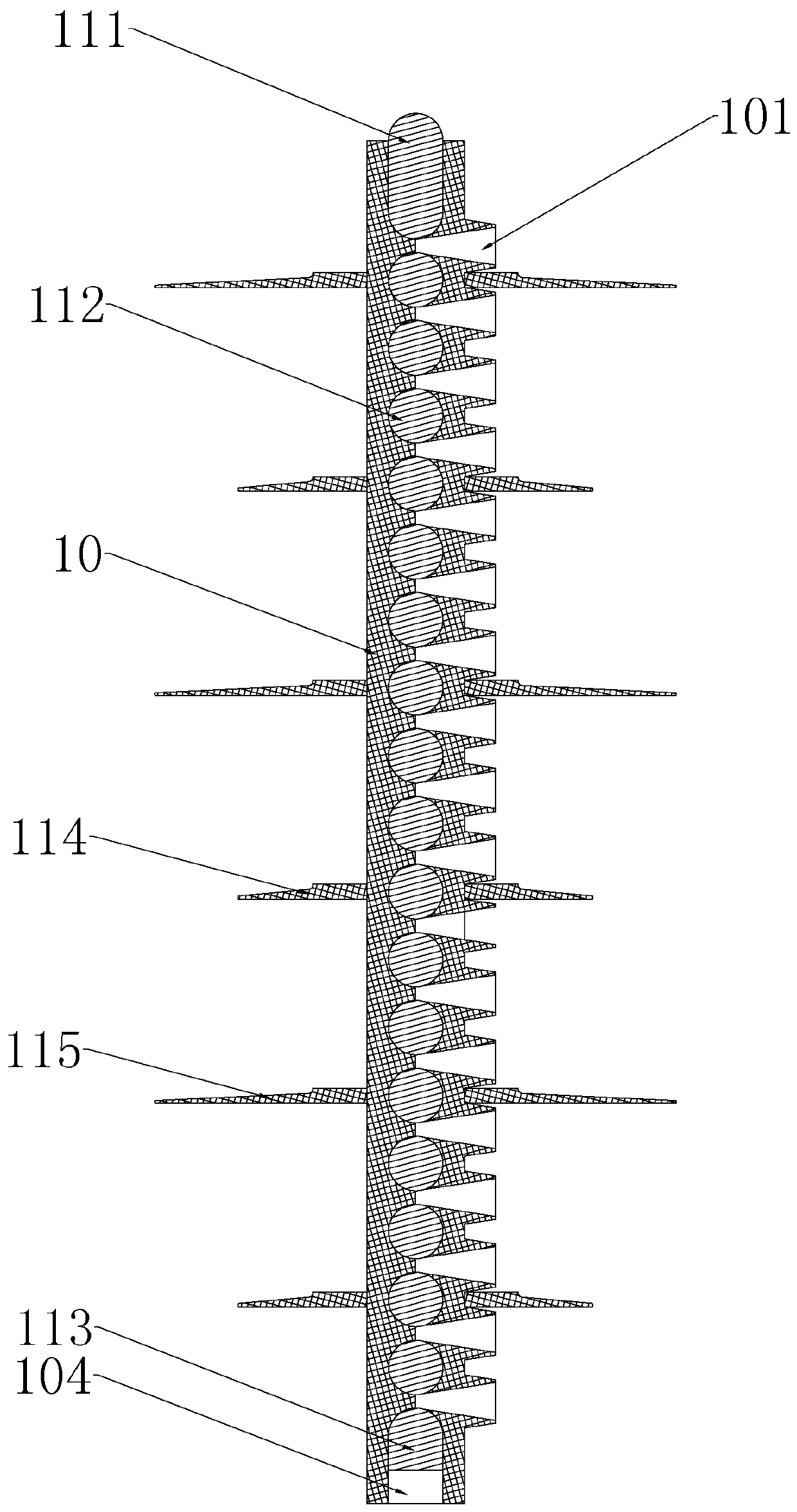 Lightning arrester used for power transmission line