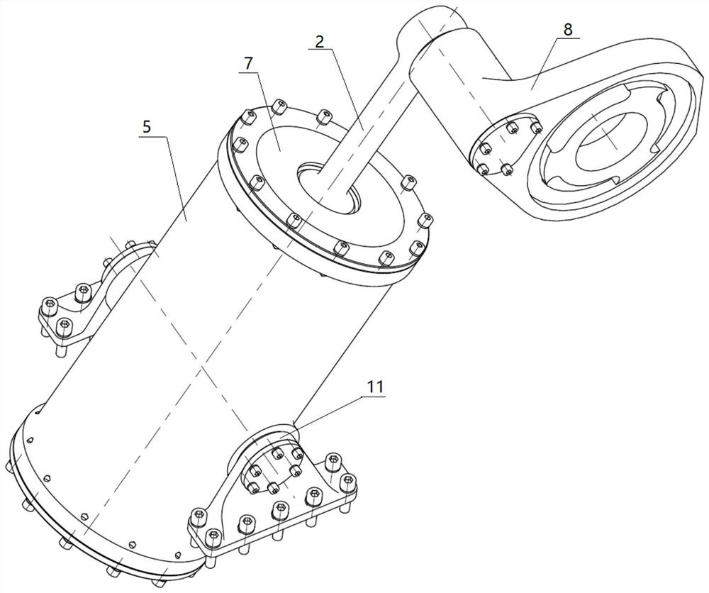 Parallel compression spring type double-acting balance cylinder applied to industrial robots