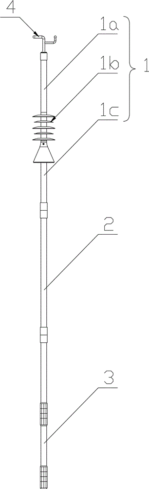 Lighting, electricity-testing and alarming integrated operating rod