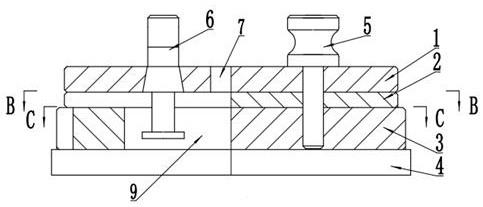 Inverted T-shaped blind hole ceramic dielectric filter and special die thereof