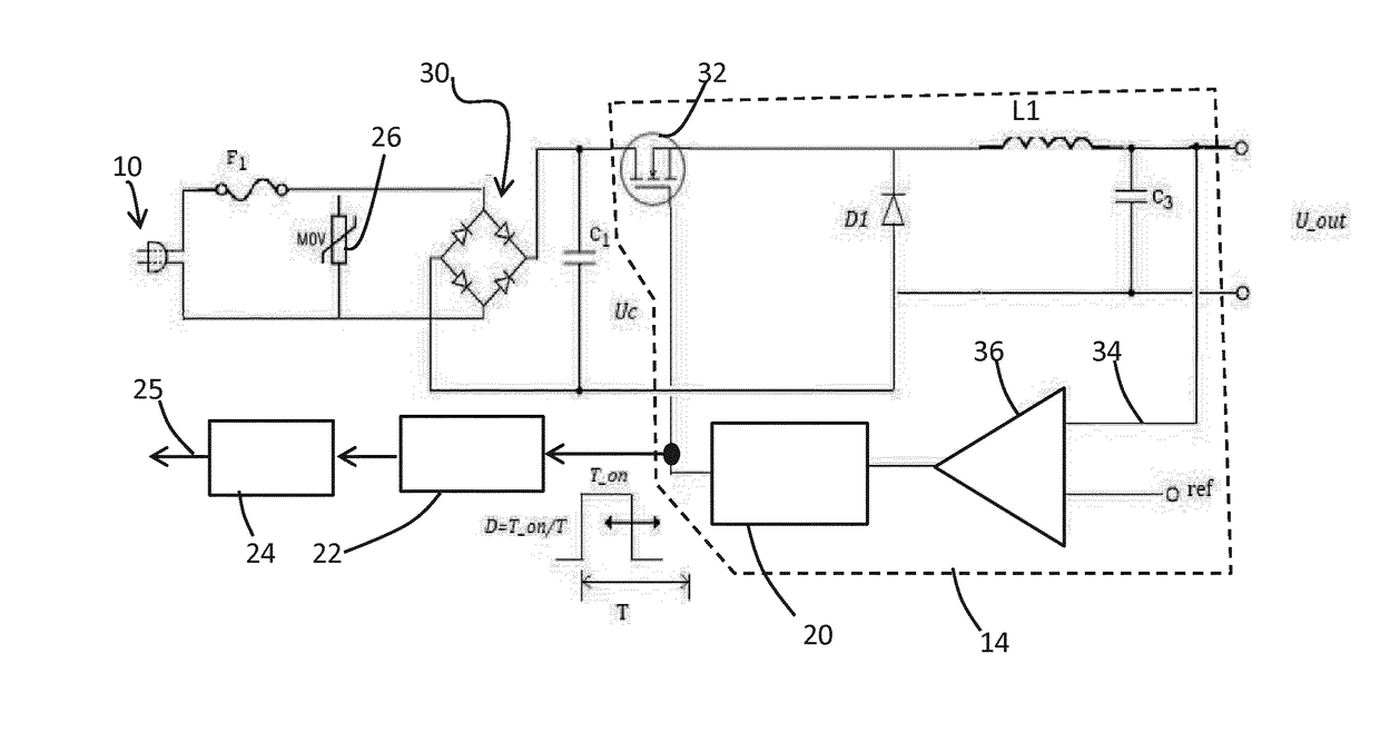 Driver circuit able to monitor usage of a surge protection arrangement