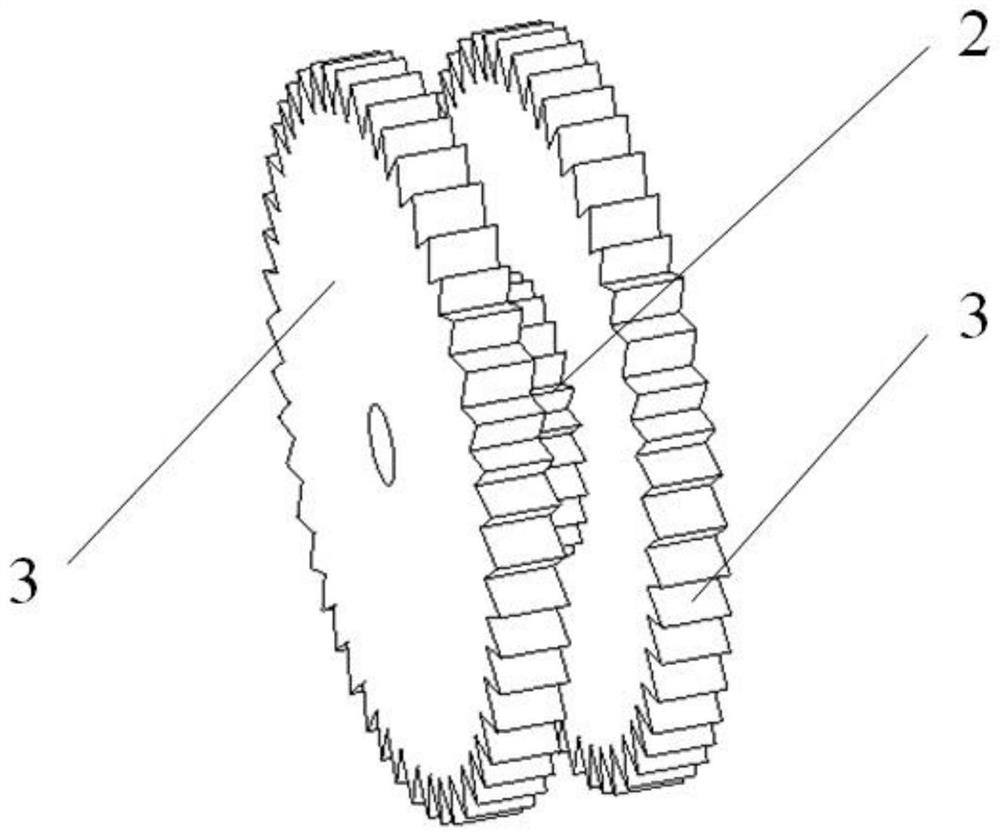 Self-resetting composite energy dissipation support utilizing gear to amplify displacement and pulley to open inhaul cable