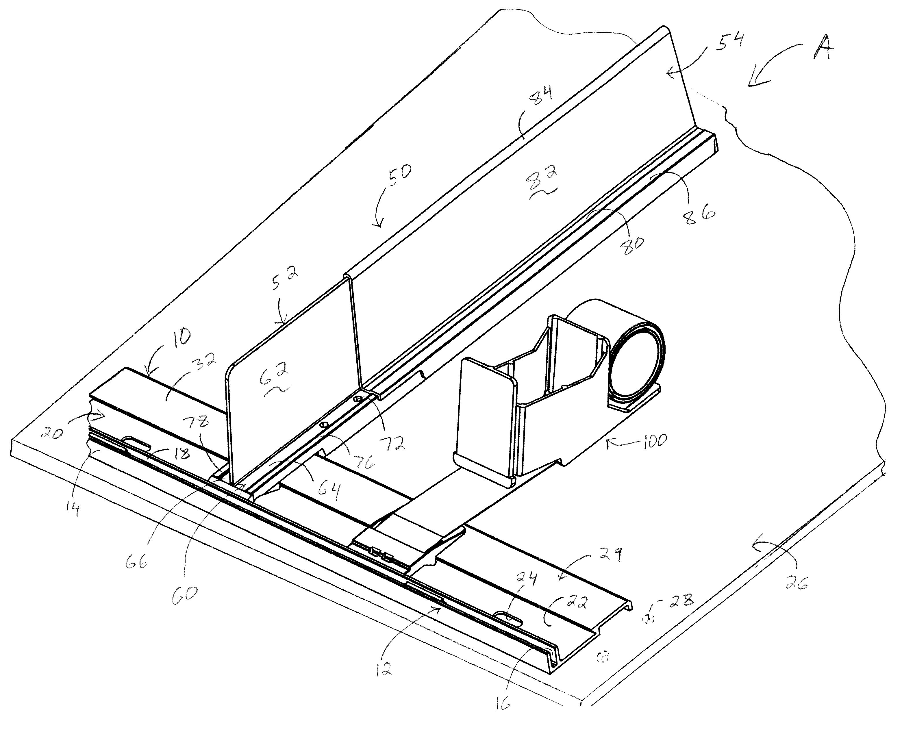 Adjustable depth merchandising apparatus