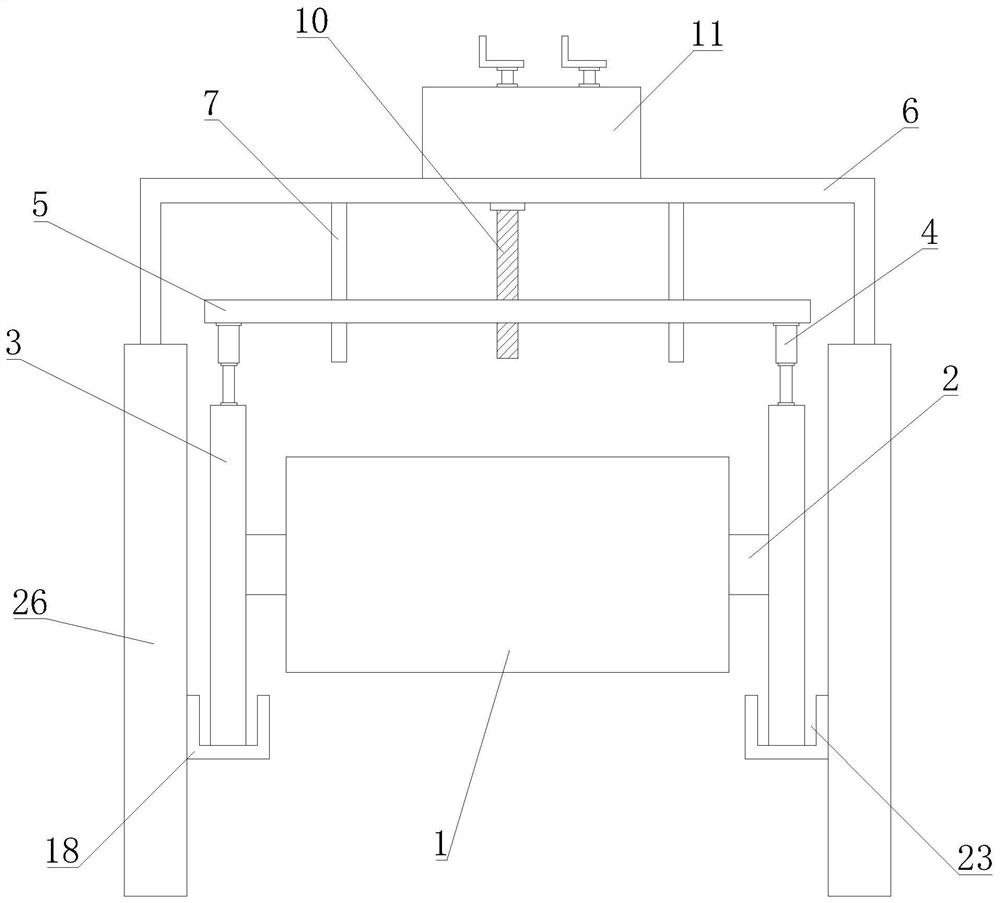 A printing pressure adjustment mechanism for a flexographic printing machine