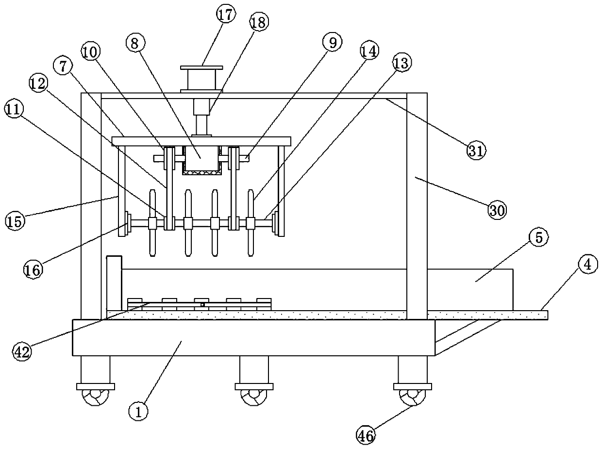 Automatic cutting device for square plate section at end of pipe pile.