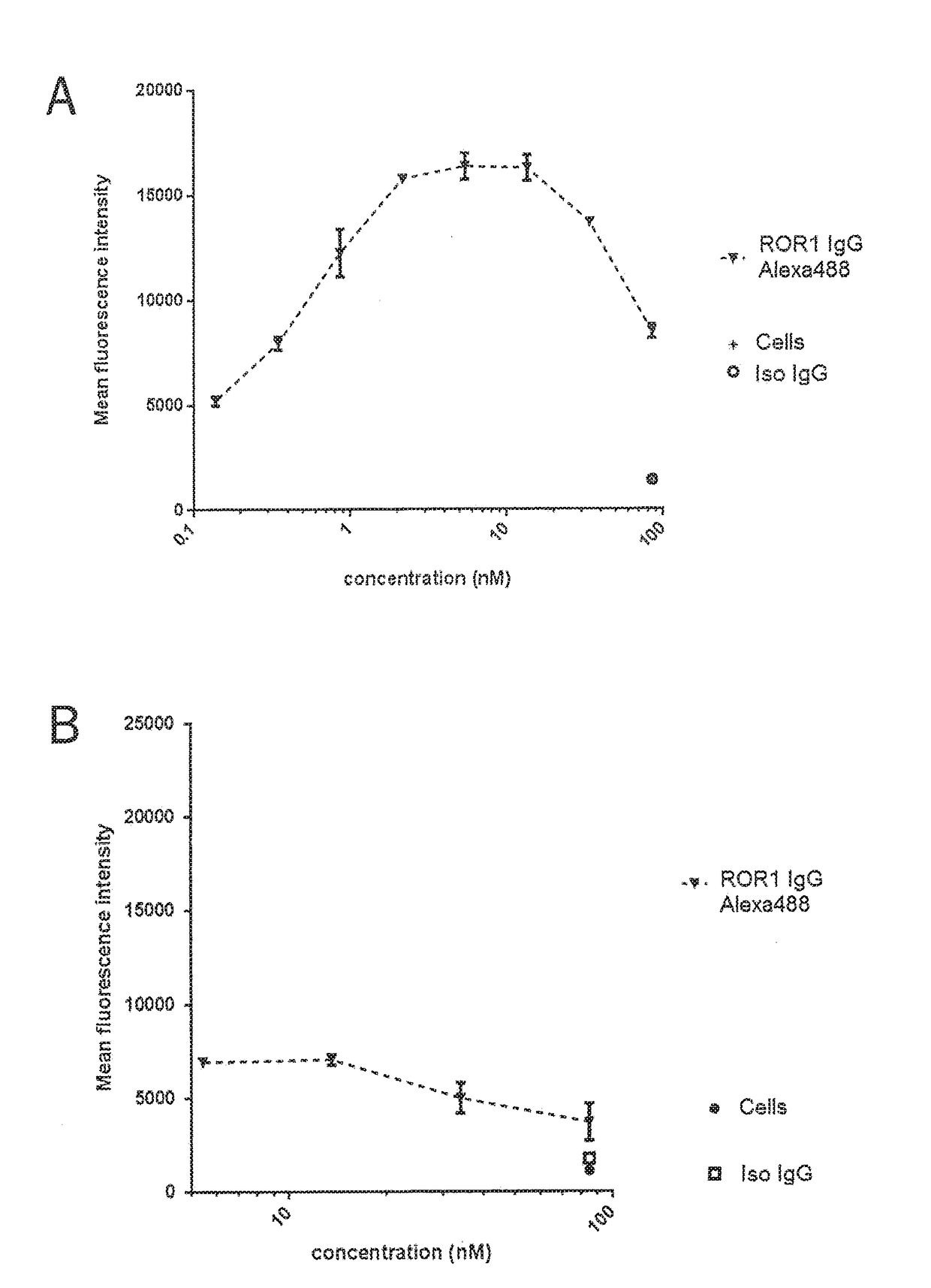 Bispecific antibodies against cd3epsilon and ror1