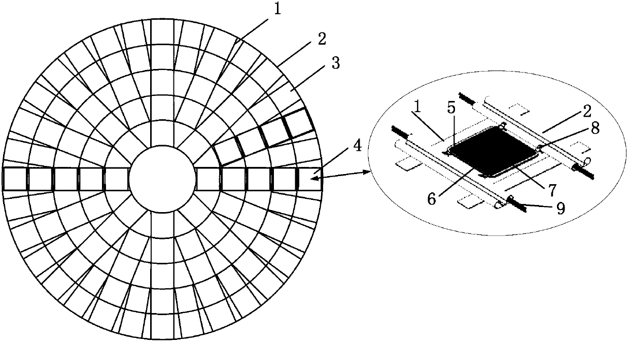 Flexible netlike solar battery array for stratospheric aerostat