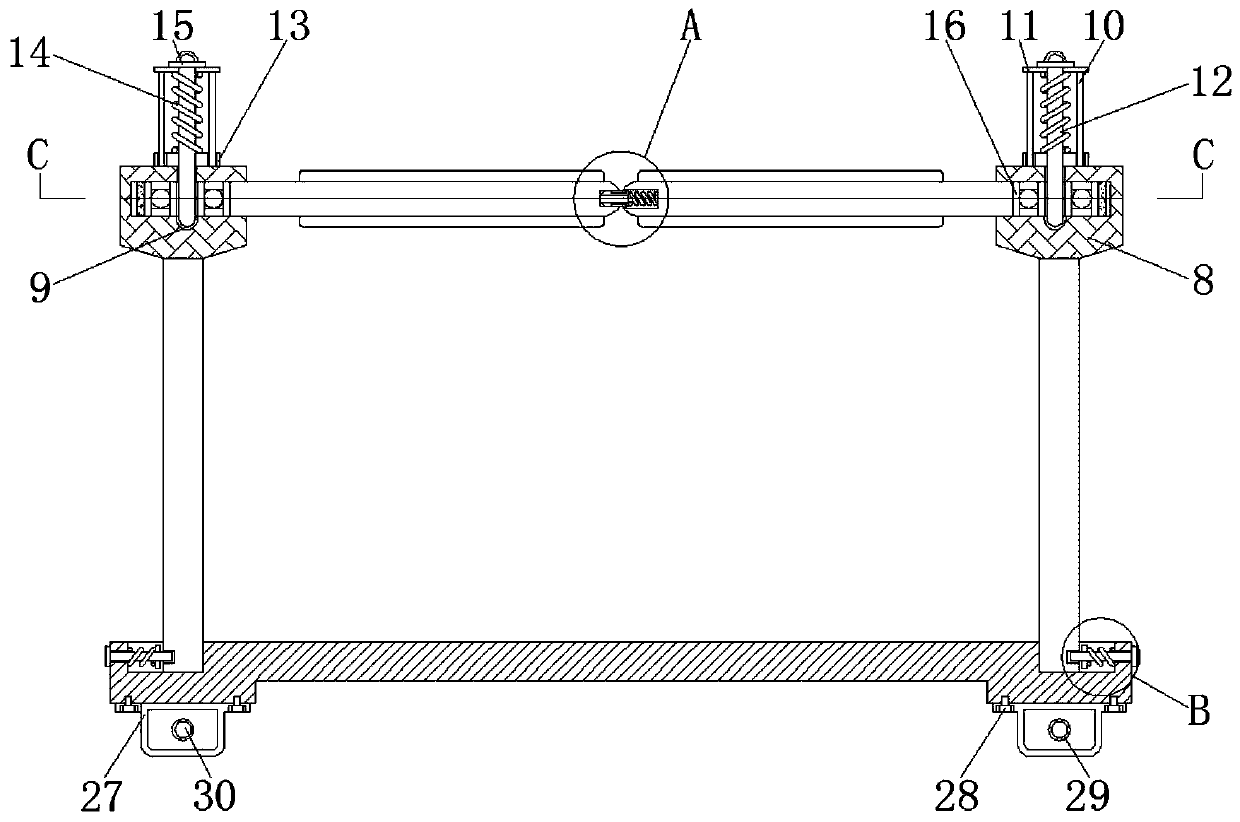 A straddle frame for physical education teaching with anti-fall function