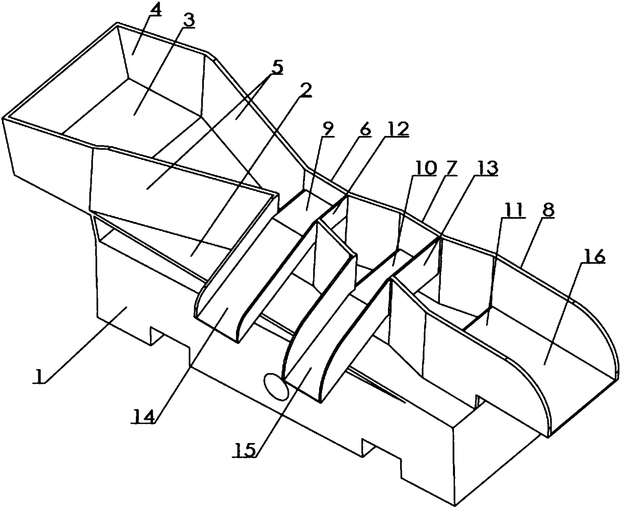 A powder metallurgy particle vibration classification device