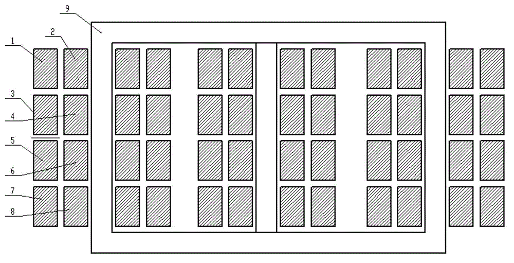 Concentric type axial four-division traction transformer and realization method thereof