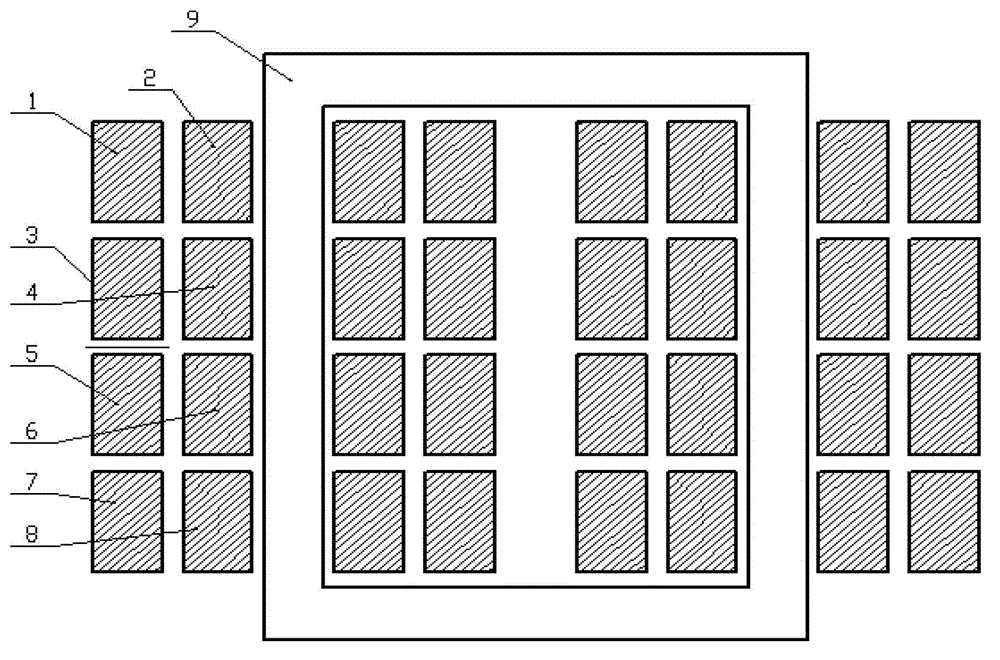 Concentric type axial four-division traction transformer and realization method thereof