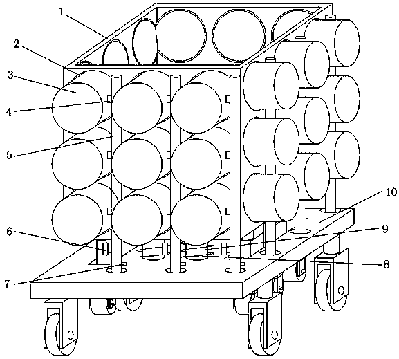 An anti-sag grain transport vehicle for transporting grain in farmland