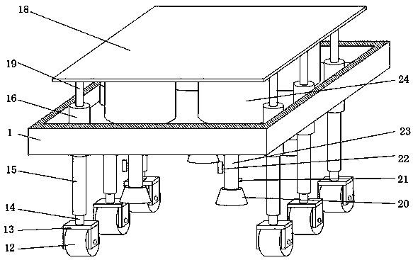 An anti-sag grain transport vehicle for transporting grain in farmland