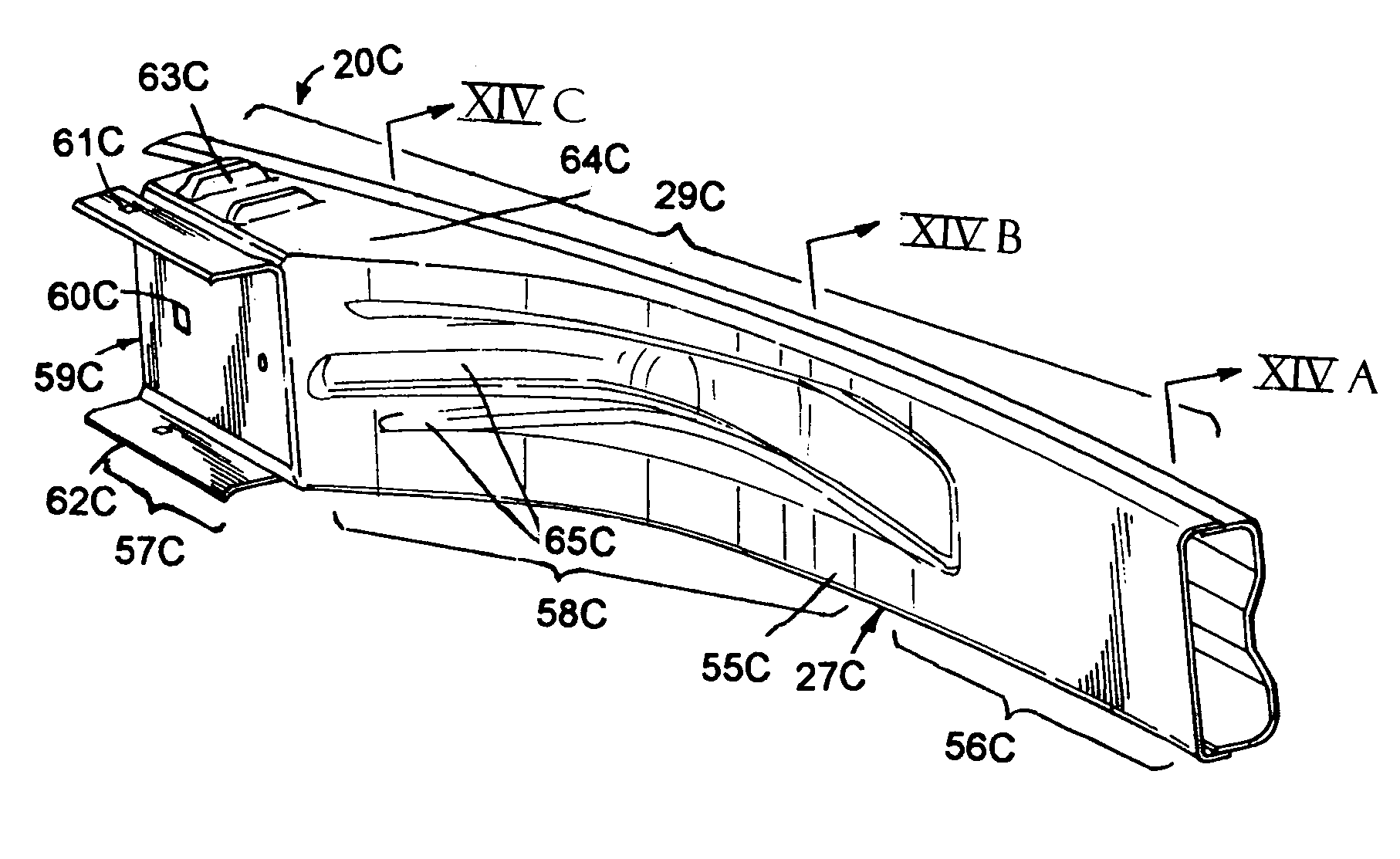 Vehicle bumper beam