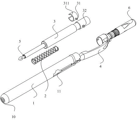 Pressing type writing pen