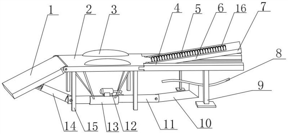 Special hospital bed for postoperative rehabilitation of internal medicine patients