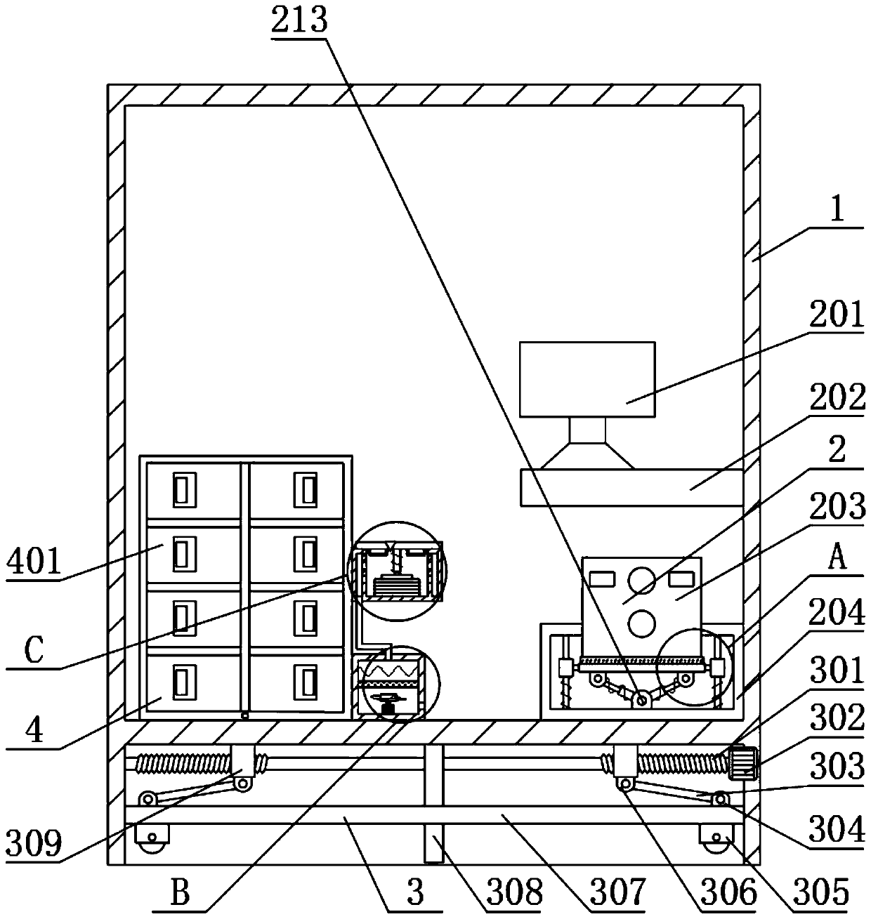 Car retail experience pavilion capable of realizing self-service car storage, registration and maintenance treatment after sale