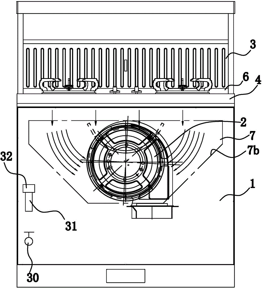 Oil smoke suction device of integrated cooker