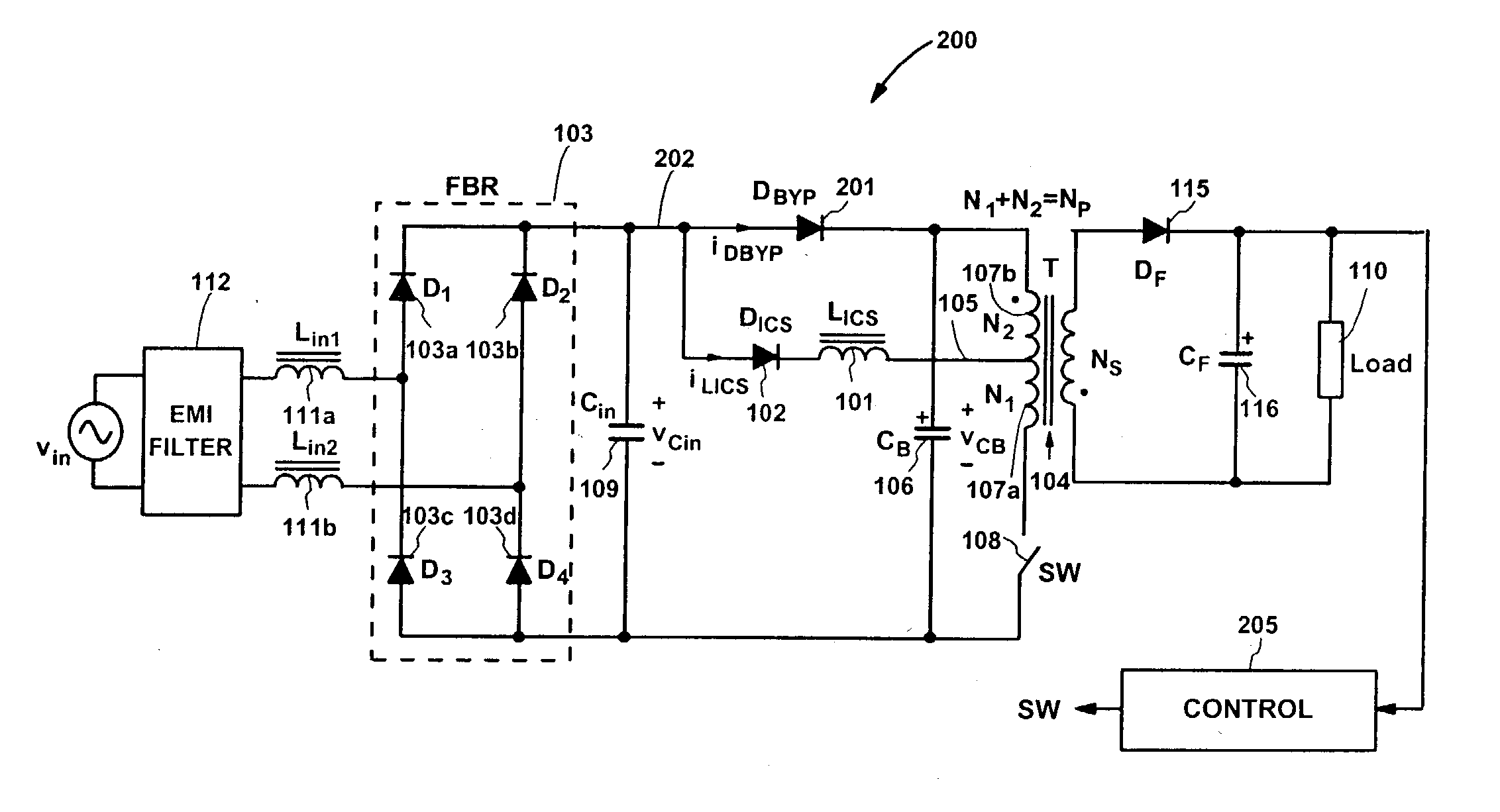 AC/DC flyback converter