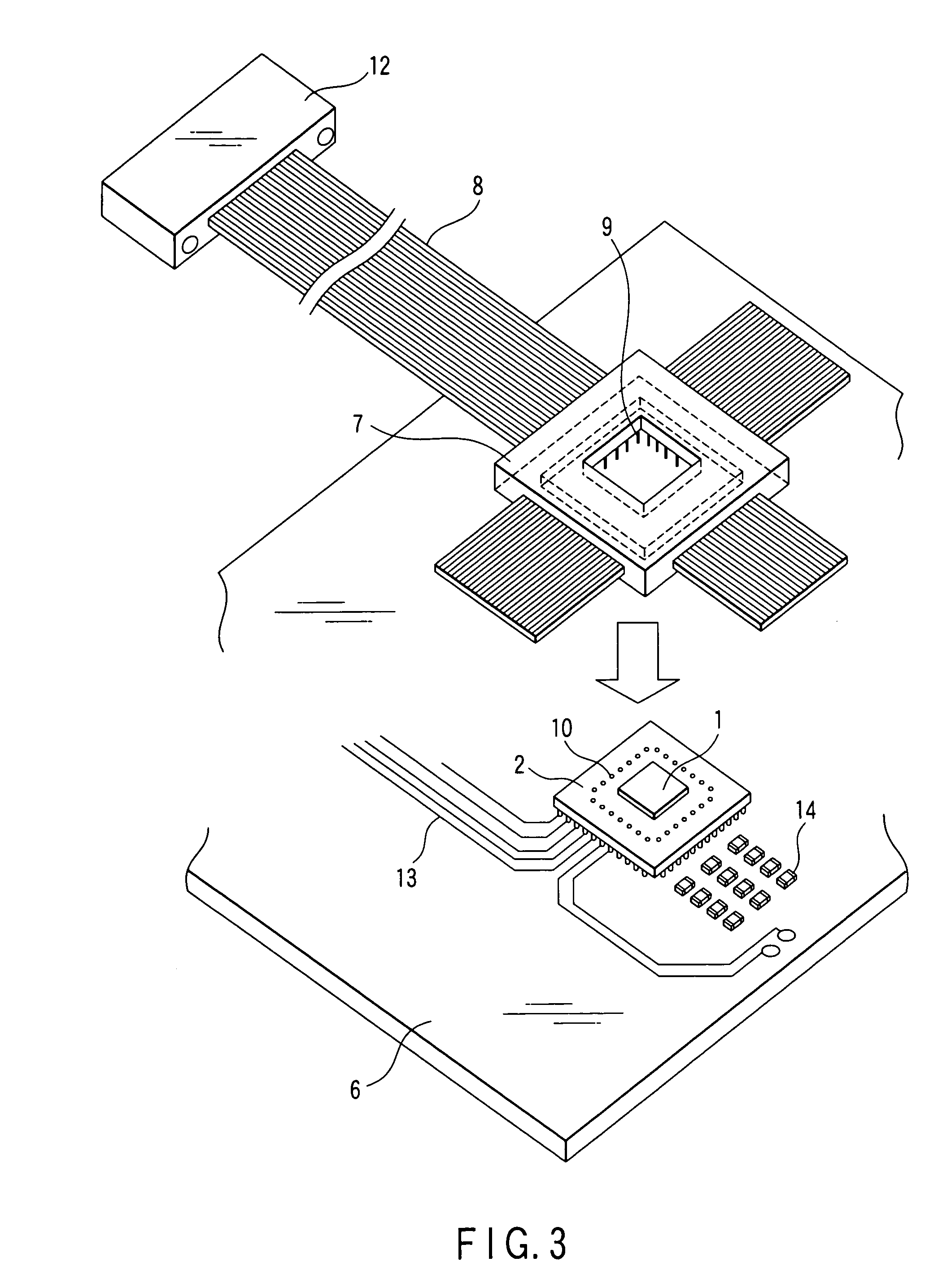 LSI package provided with interface module and method of mounting the same