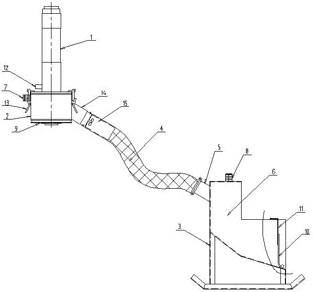 A gas slag collection and separation device for coal mine punching