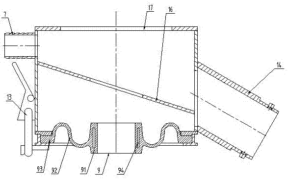 A gas slag collection and separation device for coal mine punching