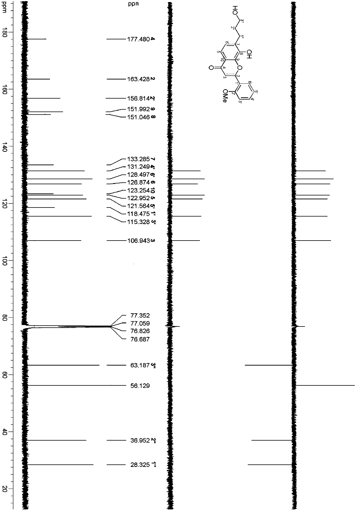 Flavonoid compound extracted from aloes as well as preparation method and application thereof