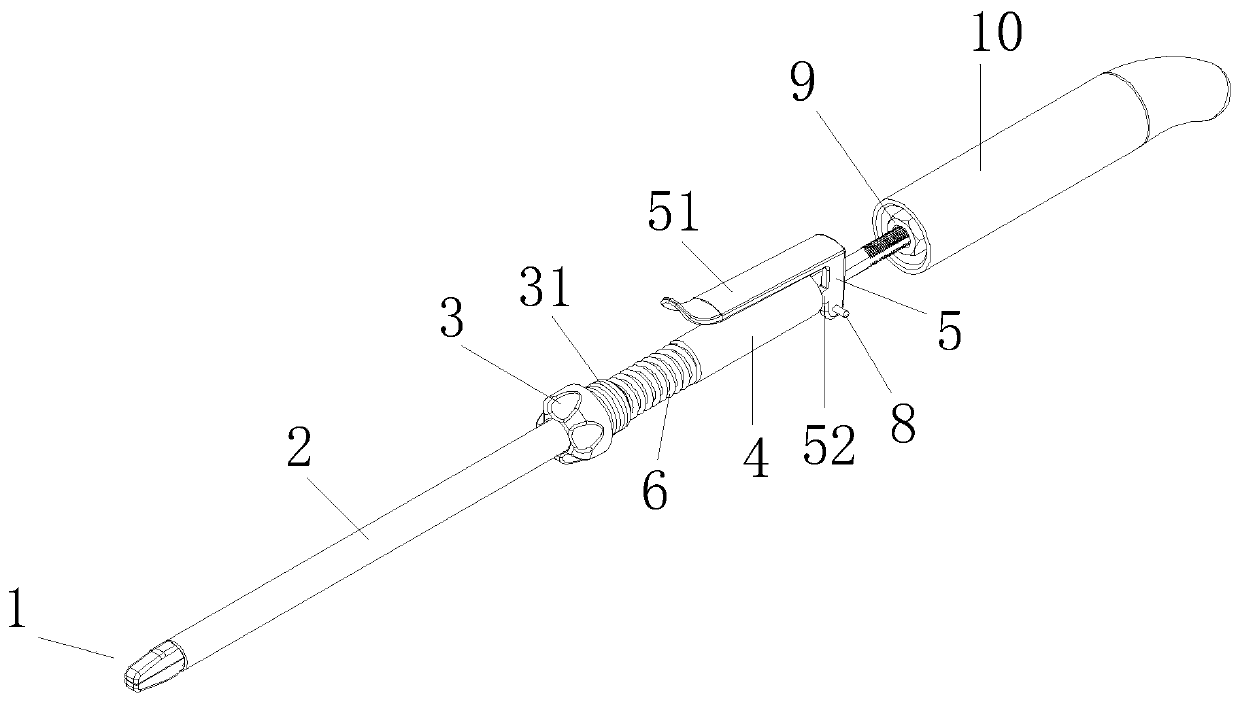 Portable operation-type suture needle holder conforming to small-incision and wide-angle in-depth operation