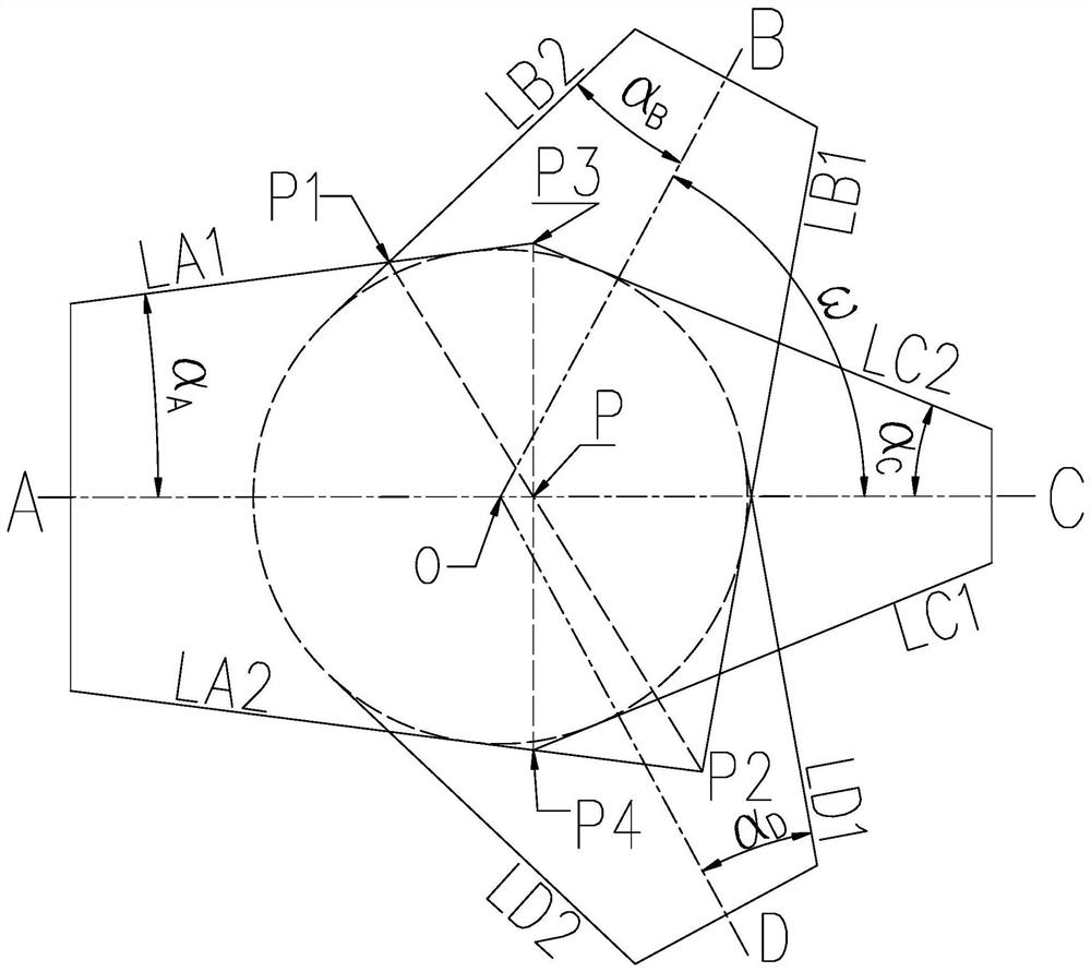 Symmetrical trifurcated beam bifurcated pipe and its design method