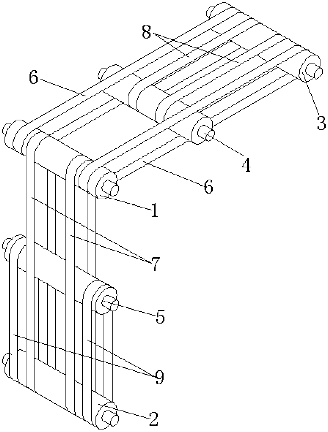 An oscillating conveyor belt for cooling fins