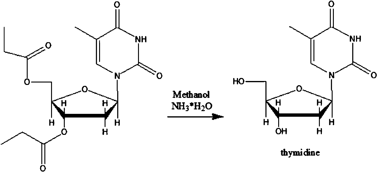 A kind of synthetic method of β-thymidine