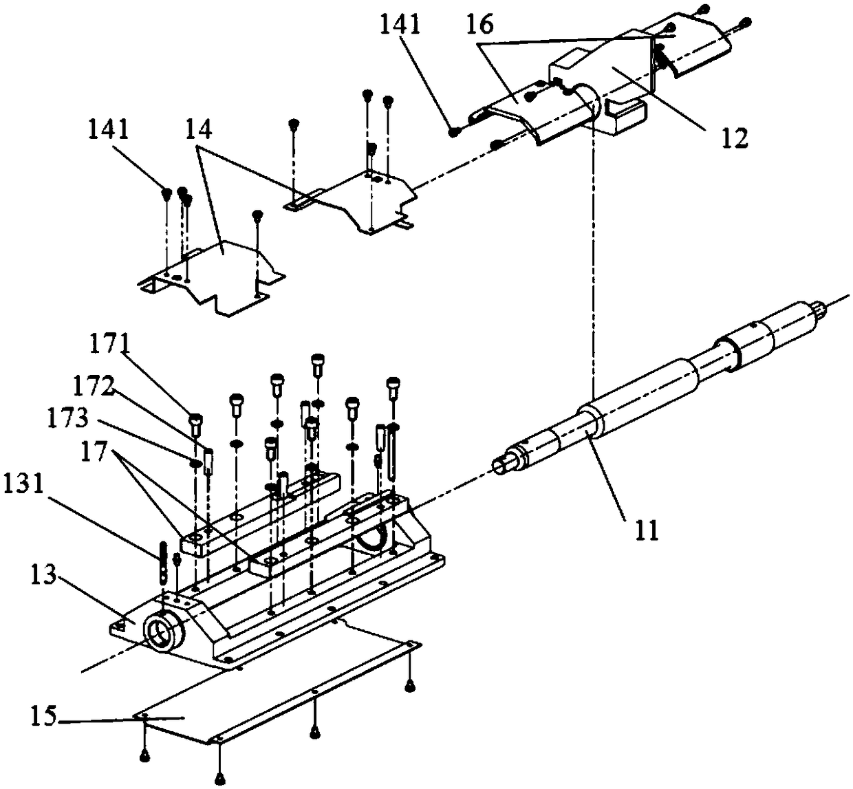 An integrated sand control and grease storage missile linkage locking device