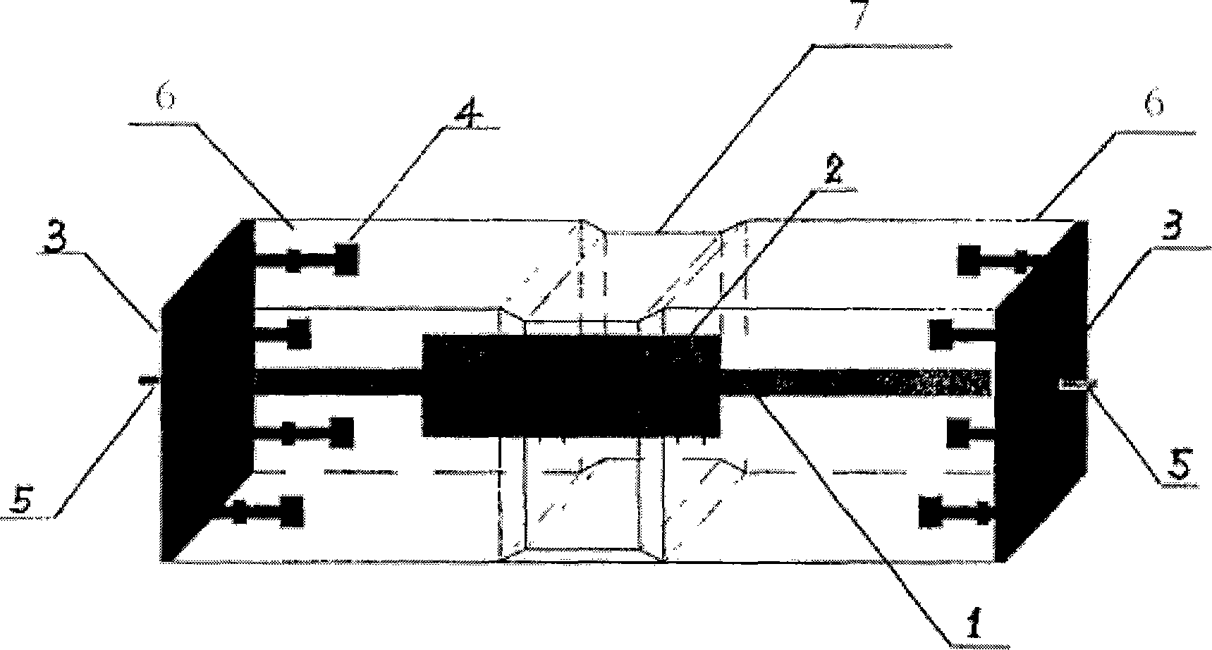 Expansion/shrinkage stress testing device for cement-based material