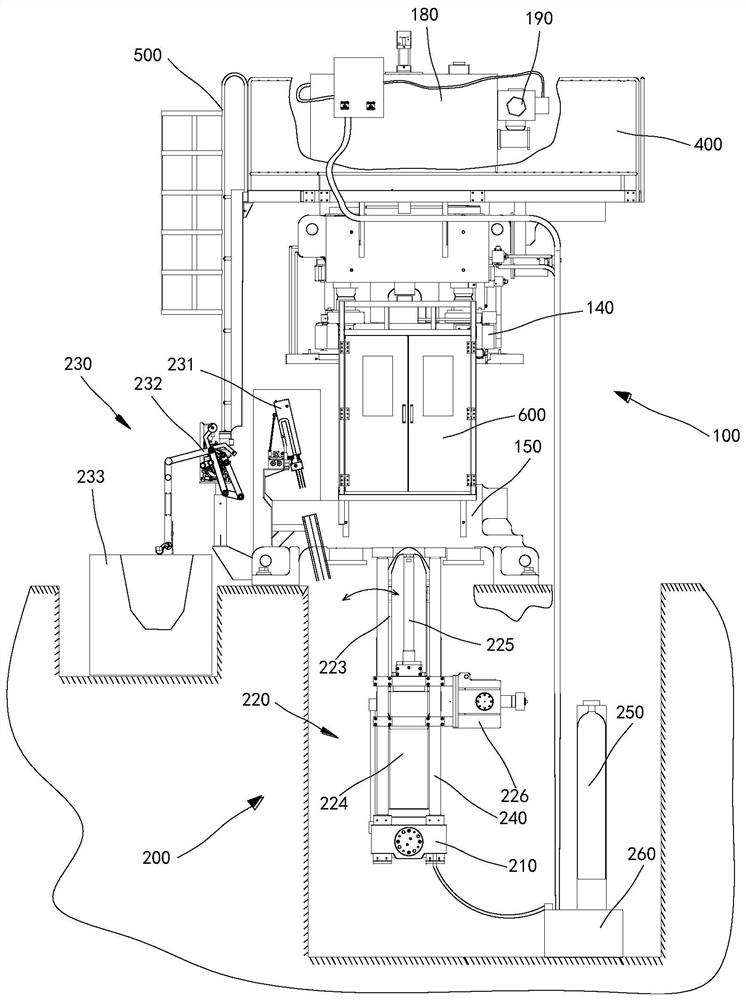 Vertical squeeze casting machine