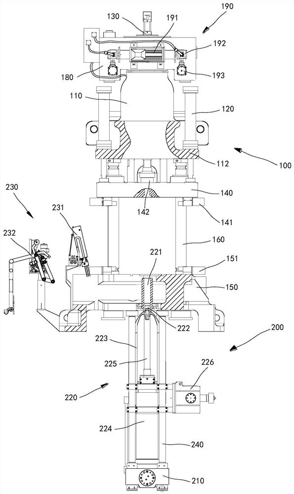 Vertical squeeze casting machine