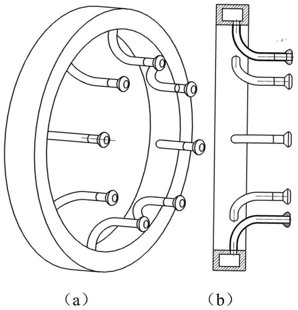 Rotary detonation combustion chamber suitable for gas-liquid two-phase dual fuel