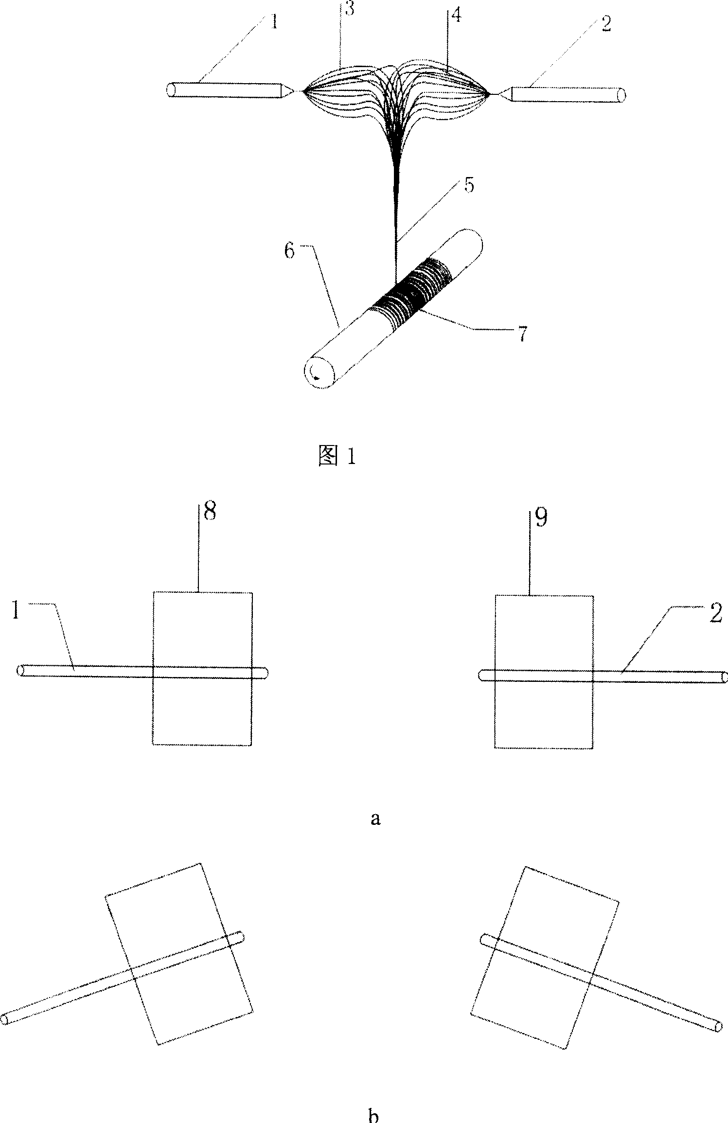 Electric device and method for spinning generation and collection