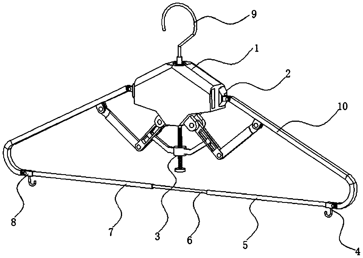 Adjustable clothes hanger