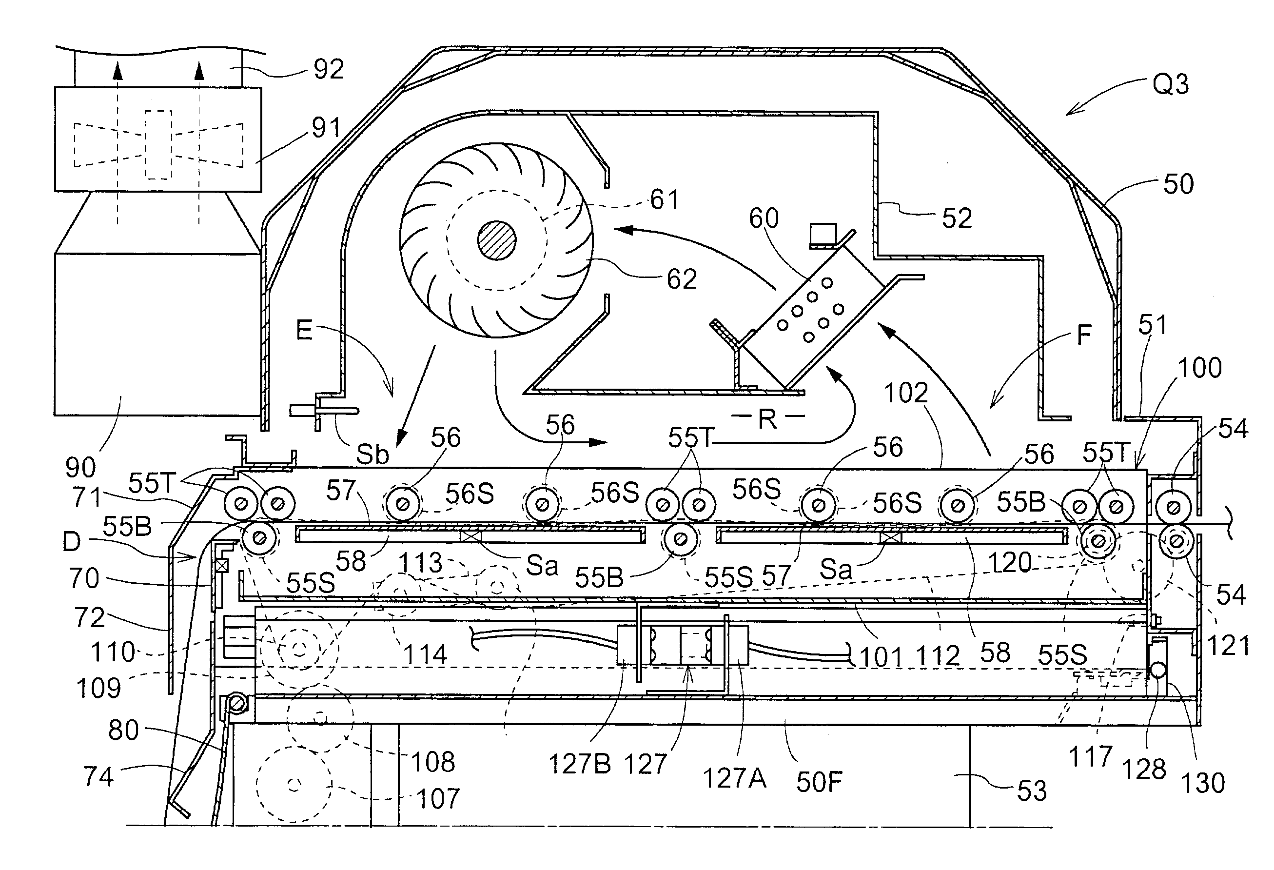 Heat fixing apparatus for sublimating and fixing sublimating ink to recording medium