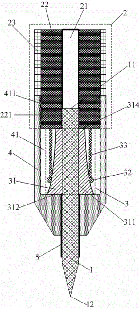 Probe and testing device