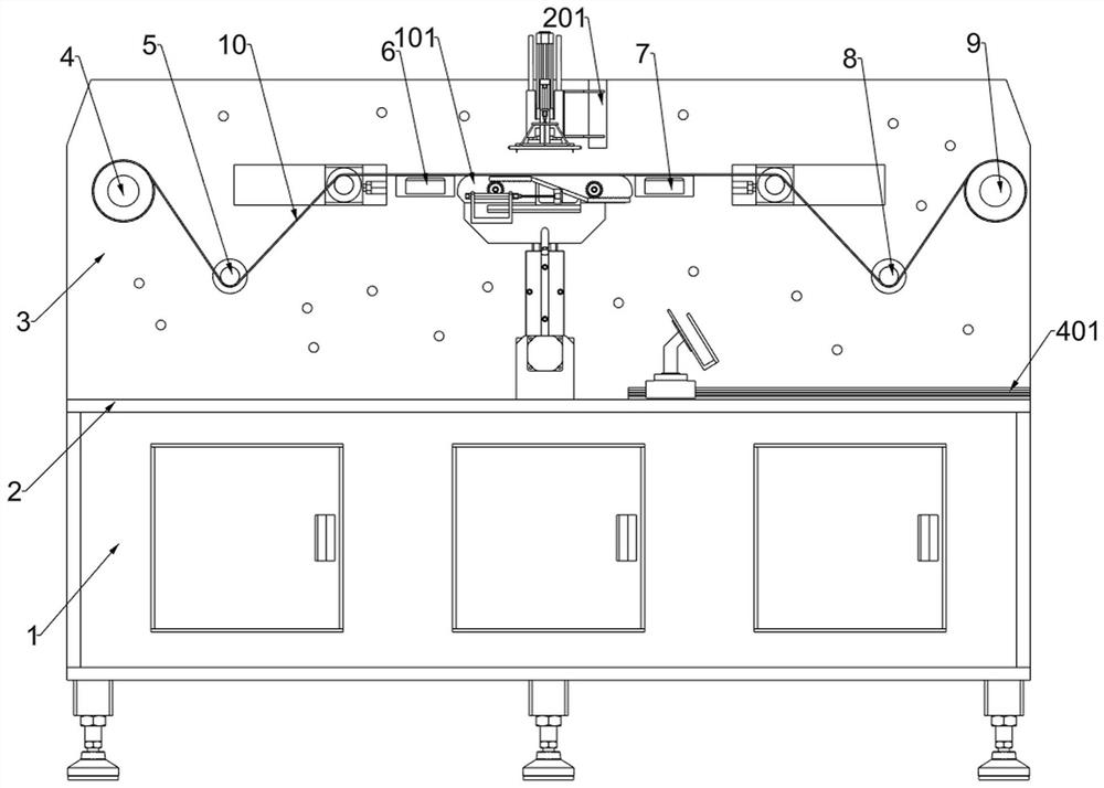 Film die-cutting machine for reducing edge damage