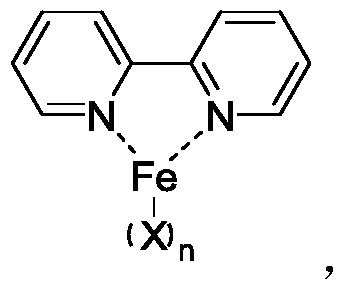 Dipyridine iron complex, and preparation method and applications thereof