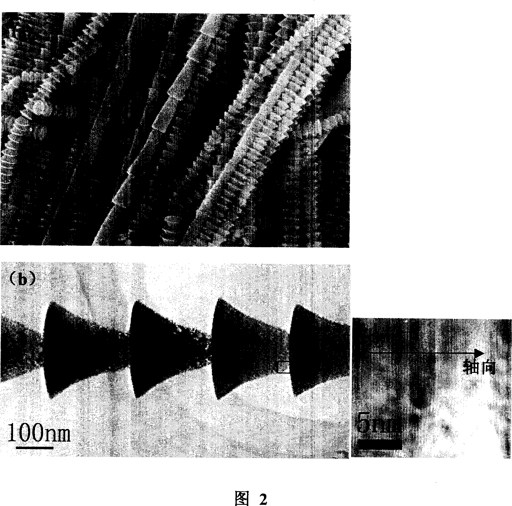 Preparation method of quasi one-dimensional boron nitride nanostructure