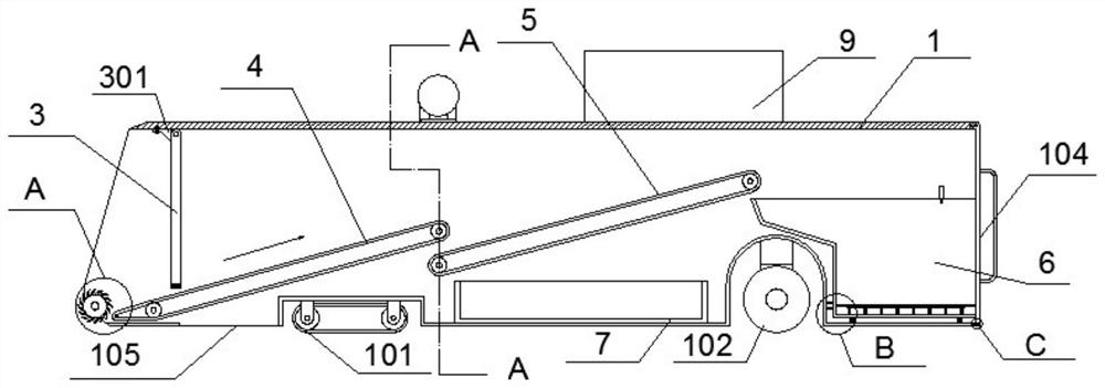 Crushed stone collection device for mine crushing machinery