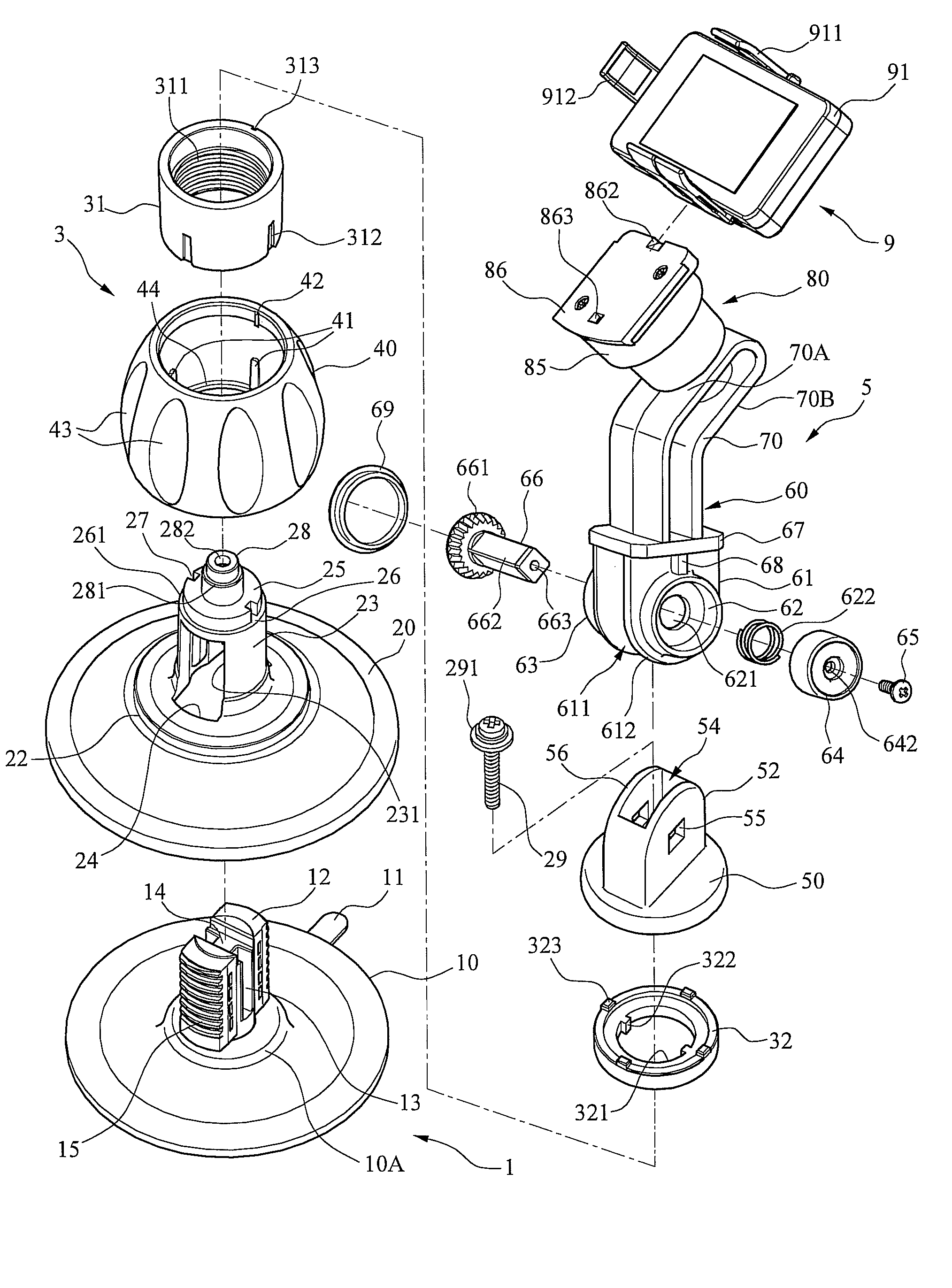 Article holder with suction cup