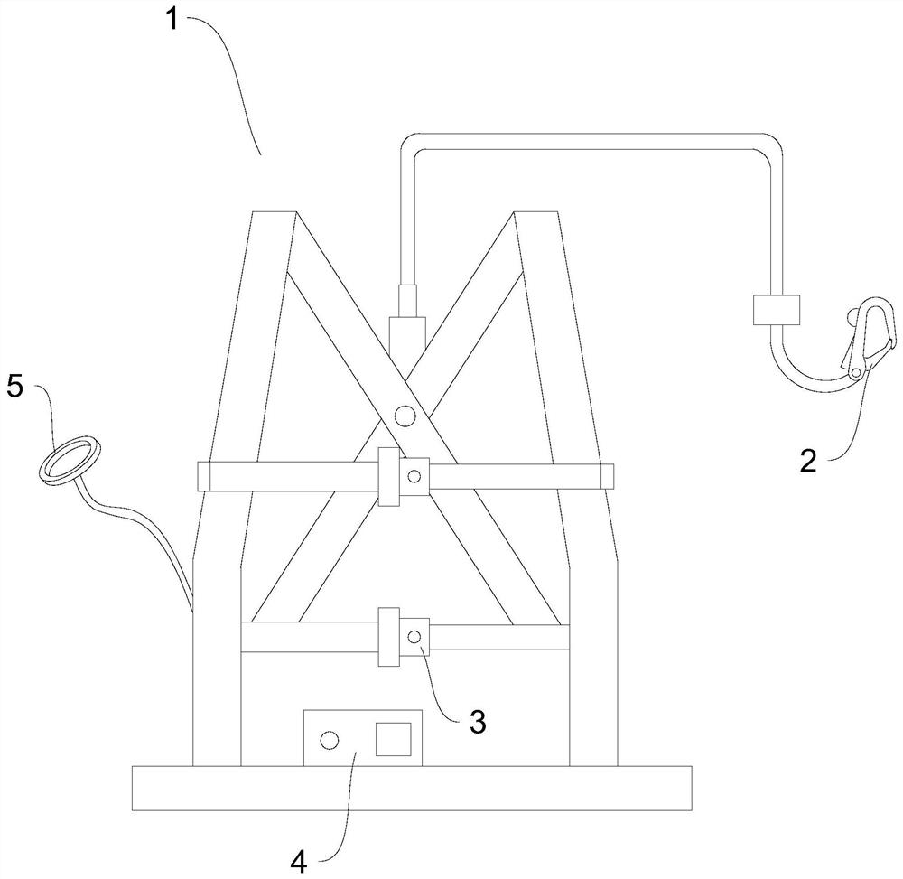 A safety monitoring system and method for working at heights