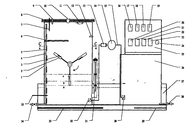 Marine corrosion simulated acceleration test apparatus